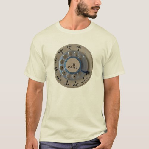 Old Phone Dial add number T_Shirt