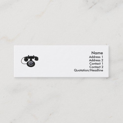 Old Phone Profile Card Business Card Template