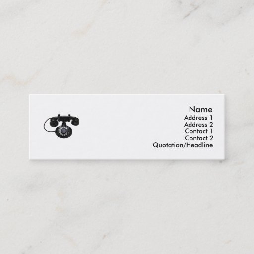 Customizable Old Phone Profile Card Business Card Template