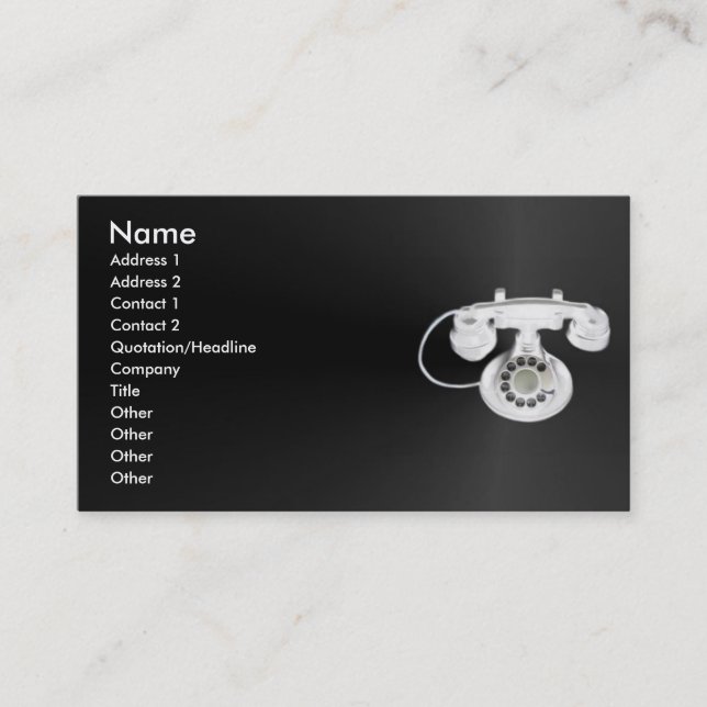 Old Phone Profile Card (Front)