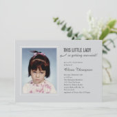 Old Photo Bridal Shower Slate Gray Invitations (Standing Front)