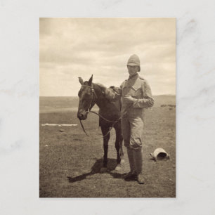 Old Photo of a British Soldier - Boer War Postcard