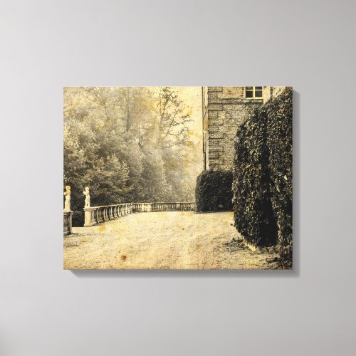 OLD PHOTO on a romantic atmosphere on canvas print
