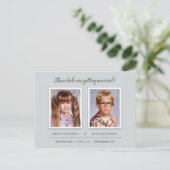 Old Photo Save the Date Postcards - Modern Slate (Standing Front)