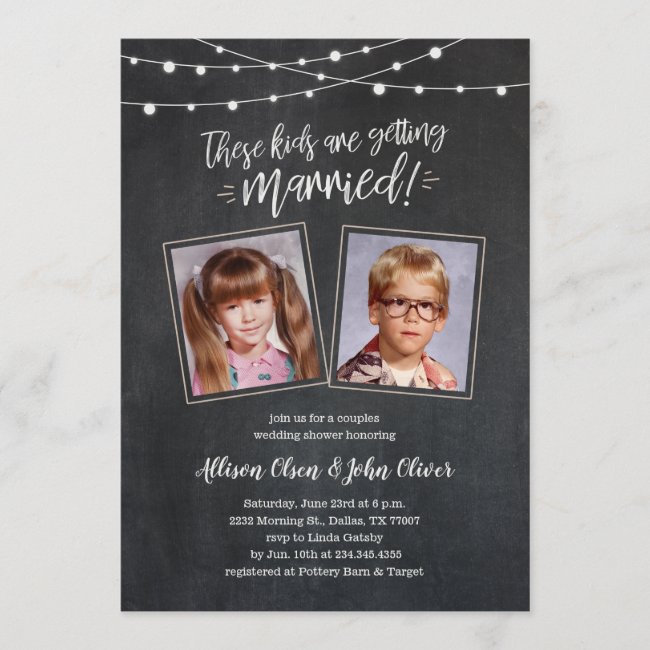 Old Photos Couples Wedding Shower Invitations
