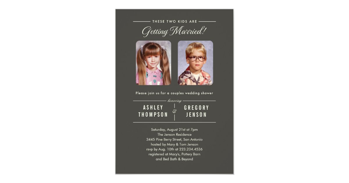 Old Photos Couples Wedding Shower Invitations Zazzle Com
