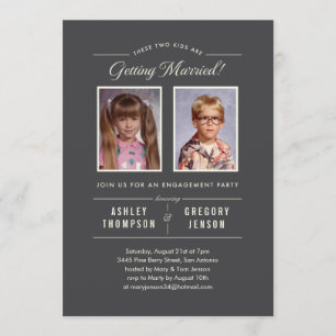 Old Photos Engagement Party Invitations