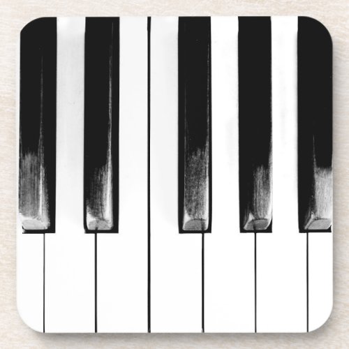 Old Piano Keys Beverage Coaster