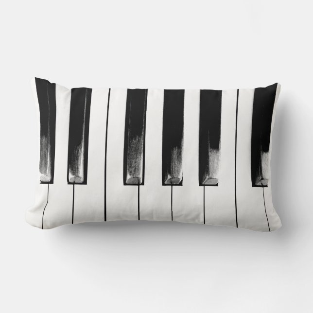 Old Piano Keys Cool Fun Lumbar Pillow (Front)