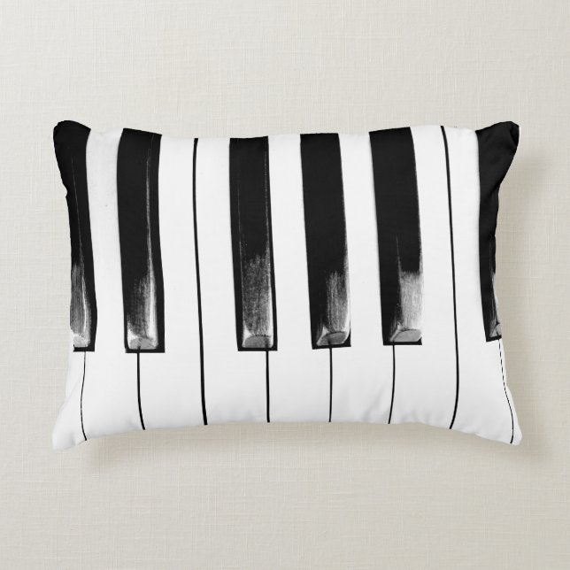 Old Piano Keys Funny Cool Accent Pillow (Front)
