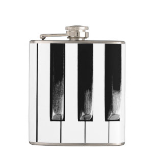 Old Piano Keys Funny Cool Flask