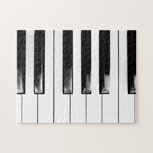 Old Piano Keys Funny Cool Jigsaw Puzzle (Horizontal)