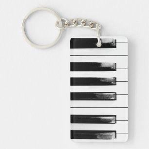 Old Piano Keys Keychain
