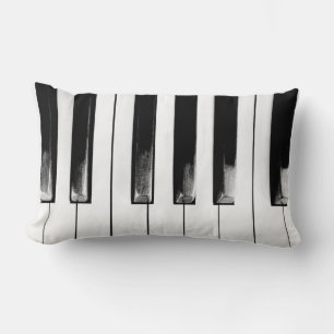 Old Piano Keys Lumbar Pillow