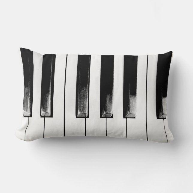 Old Piano Keys Lumbar Pillow (Front)