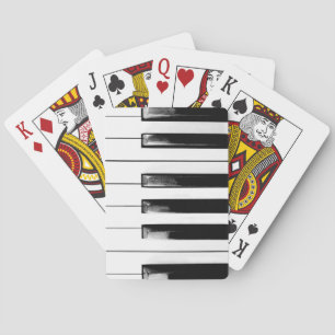 Old Piano Keys Poker Cards
