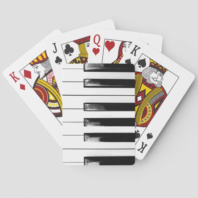 Old Piano Keys Poker Cards (Back)