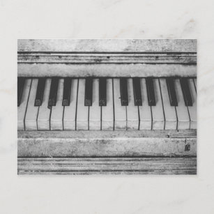 Old piano postcard