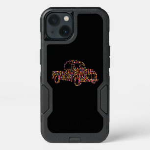 Old Pickup Truck Flower Pattern iPhone 13 Case