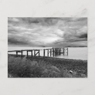Old pier at Aberdour Silver Sand Beach, Scotland Postcard