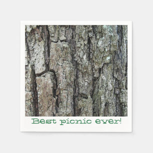 Old Pine Bark Picnic Paper Napkins