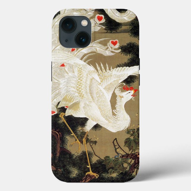 Old Pine Tree and White Phoenix by Ito Jakuchu Case-Mate iPhone Case (Back)