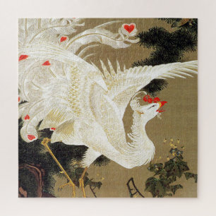 Old Pine Tree and White Phoenix by Ito Jakuchu Jigsaw Puzzle