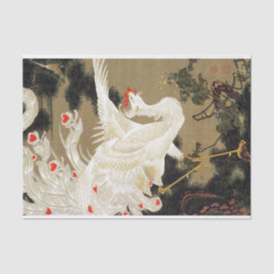 Old Pine Tree and White Phoenix by Ito Jakuchu Tissue Paper