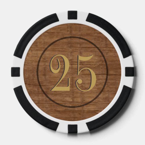 Old Pine Wooden Poker Chips