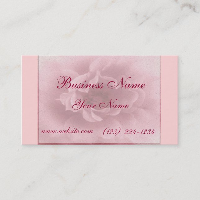 Old Pink Rose Business Card (Front)