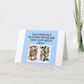 old pinochle player card