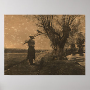 Old Pioneer farmer Poster