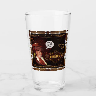 Old Pirate Rum (text customizable) Glass