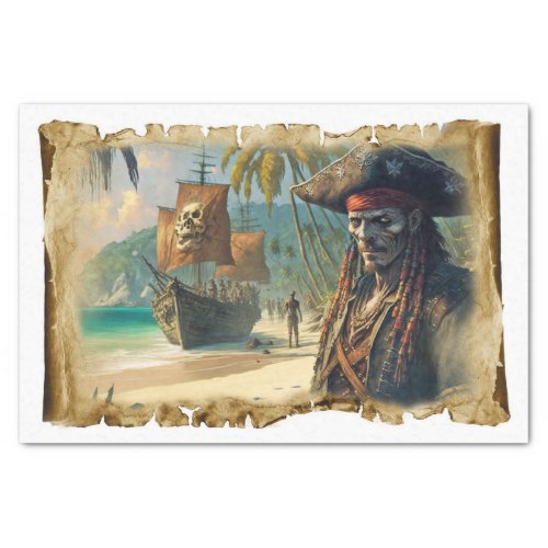 Old Pirates of the Caribbean Ship Tissue Paper