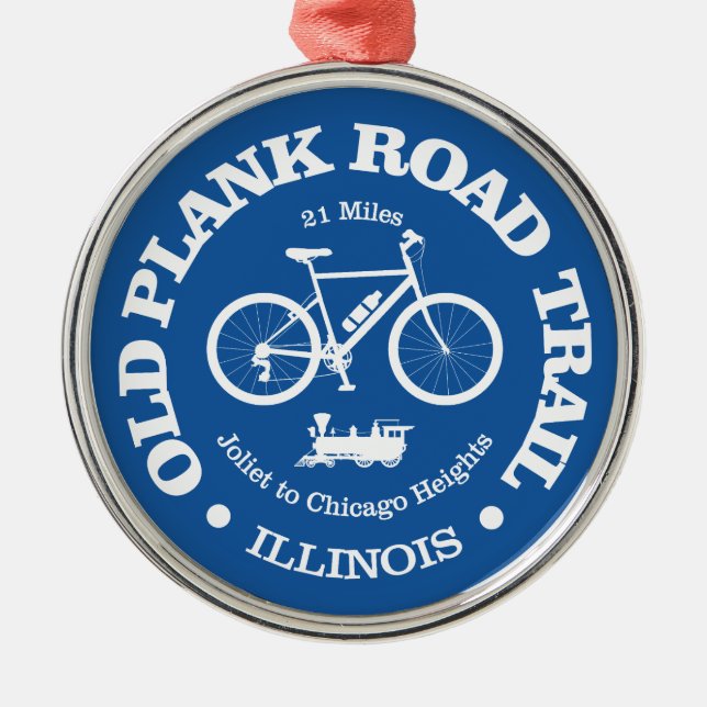 Old Plank Road Trail (cycling) Metal Ornament (Front)