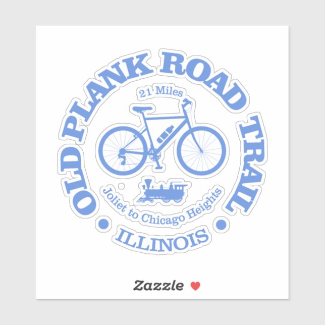 Old Plank Road Trail (cycling) Sticker (Sheet)