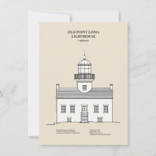 Old Point Loma Lighthouse - California - SBD Note Card