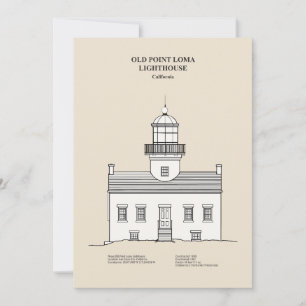 Old Point Loma Lighthouse - California - SBD Thank You Card
