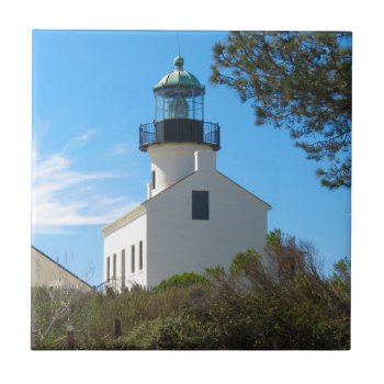 Old Point Loma Lighthouse Tile by lighthouseenthusiast at Zazzle