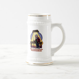Old Pool players Beer Stein