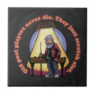 Old Pool Players Ceramic Tile