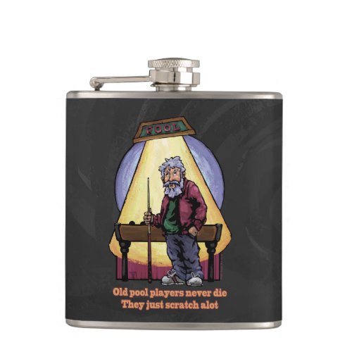 Old Pool Players Flask