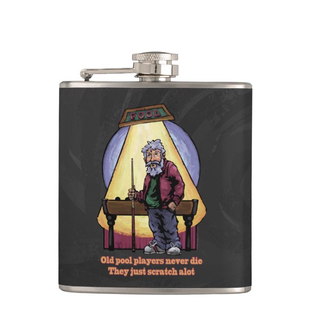 Old Pool Players Flask (Front)