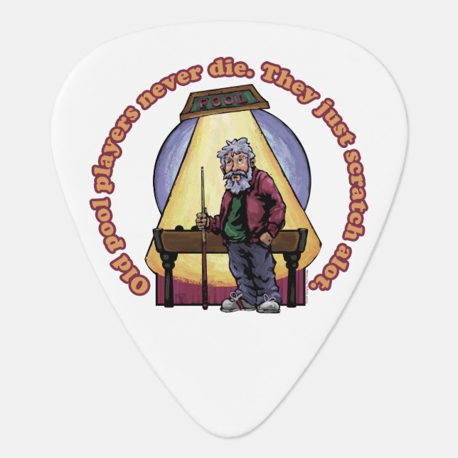 Old Pool Players Guitar Pick (Front)