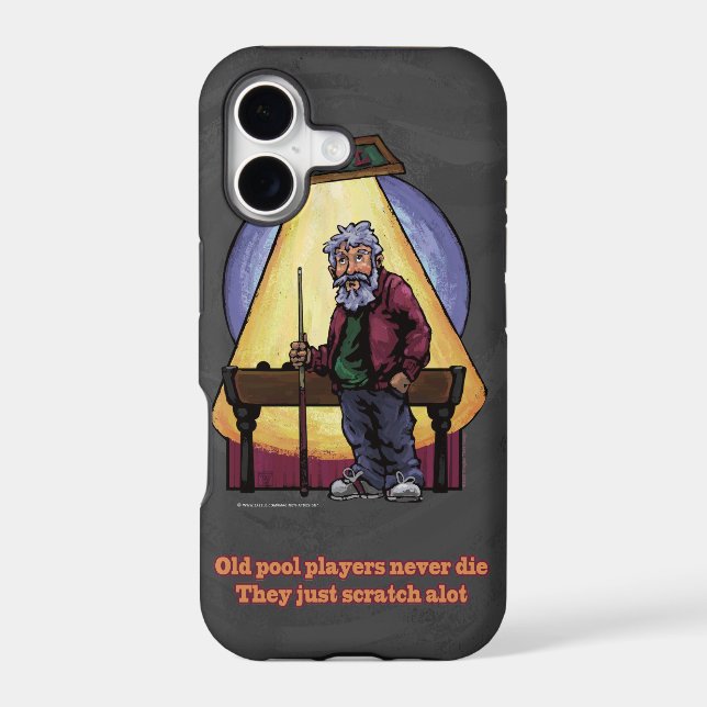 Old Pool players Iphone Case (Back)
