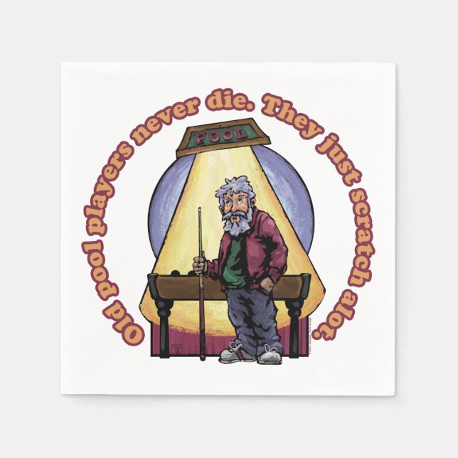 Old Pool players Napkins (Front)