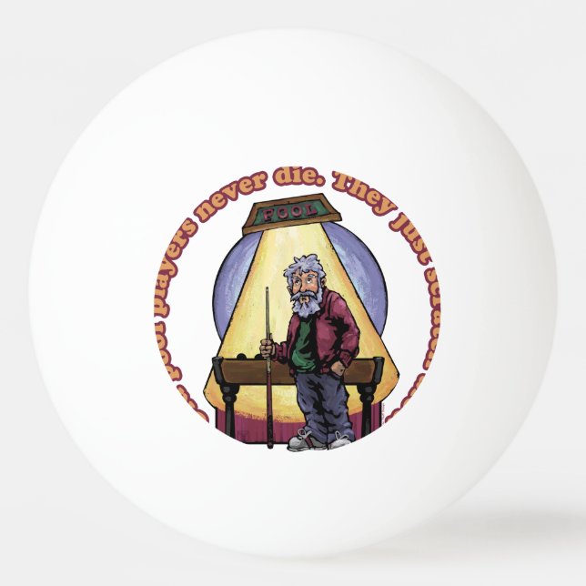 Old Pool Players Ping-Pong Ball (Front)
