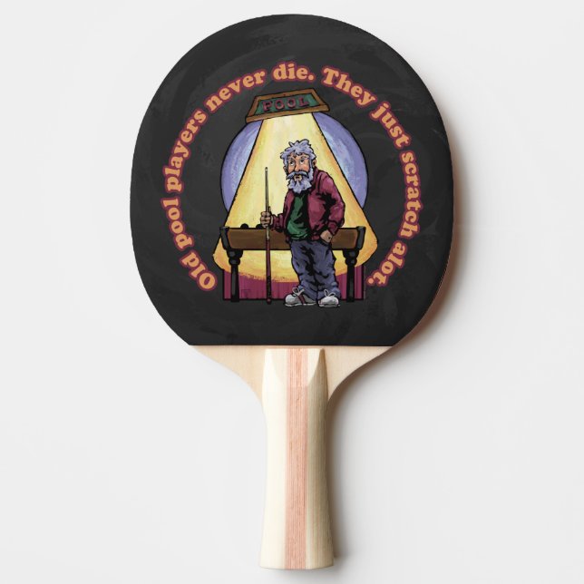 Old Pool Players Ping-Pong Paddle (Front)