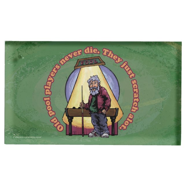 Old Pool Players Place Card Holder (Front)