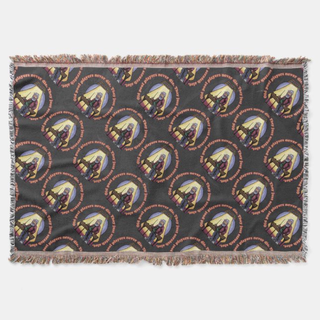 Old Pool Players Throw Blanket (Front)